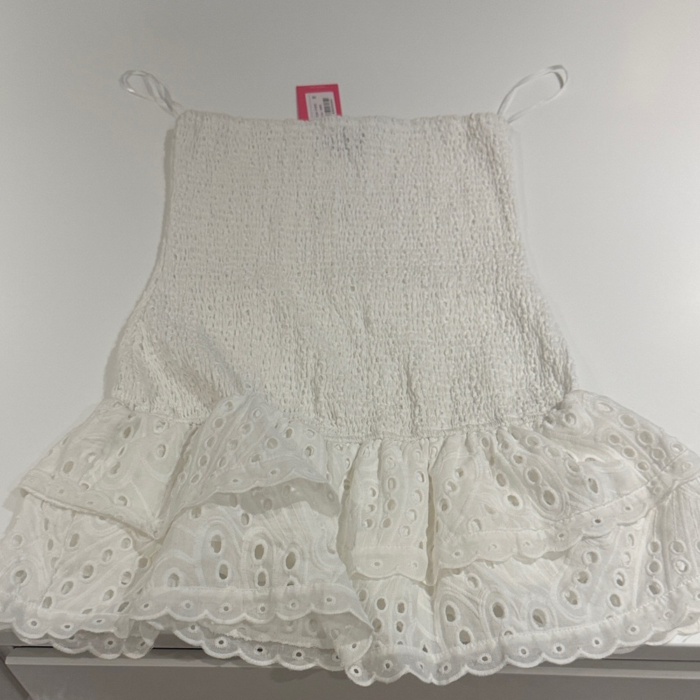 Edikted White Strapless Dress